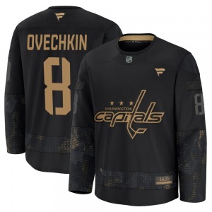 Alex Ovechkin Washington Capitals Fanatics Premium 2024 Military Appreciation Practice Jersey (Black)